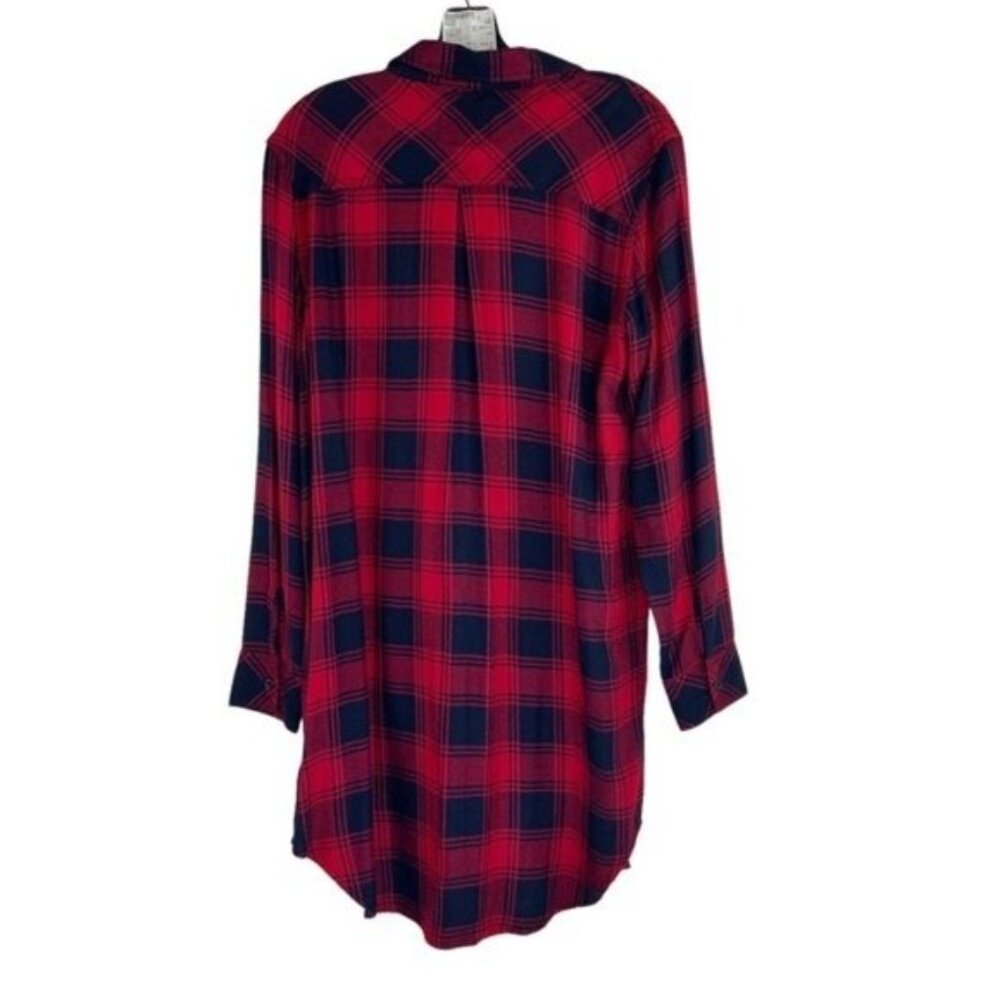 Rails Long Sleeve Plaid Button Front Shirt Dress … - image 6